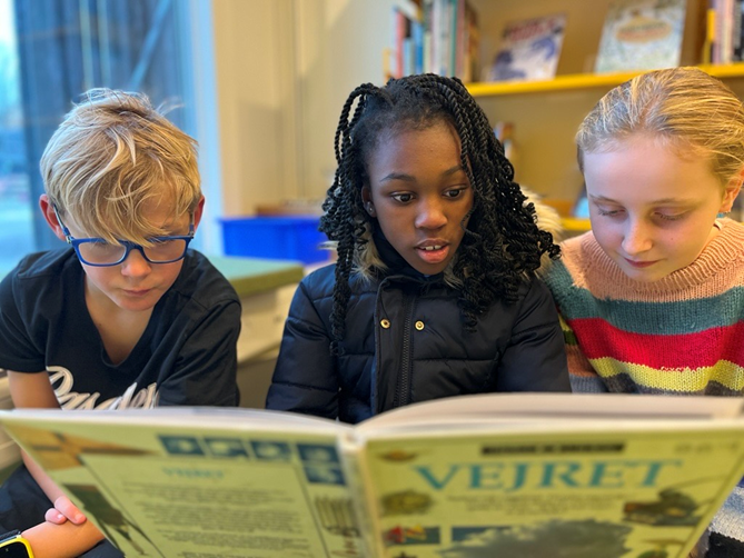 Unge mennesker læser bøger